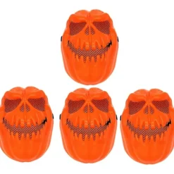 IC Halloween Gysermasker 4-pak Prom Spøgelsesdragt Skelet Græskar Hoved Dragt Børnegaver Halloween Græskar Kostume