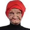 IC Halloween Røgning Gammel Mormor Maske Realistisk Latex Maske Kostume Halloween Cosplay Rekvisit