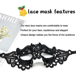 IC Lady of Luck Venetiansk Maske til Mænd Spetsmaske Venetiansk Mascara Prom Halloween Fest