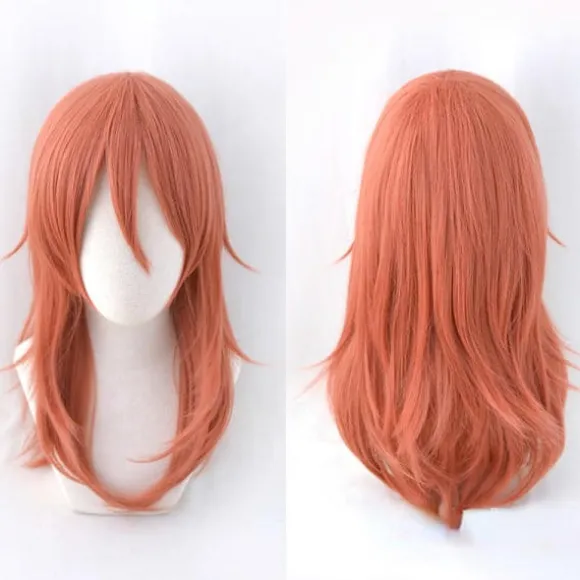 IC Motorsavmand Cosplay Engel Djævel Lang Paryk Jul Orange Farve Chainsaw Man One Size