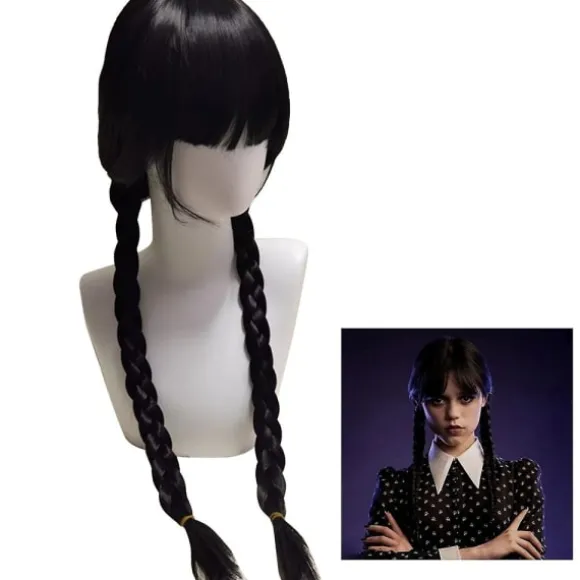 IC Pigeparyk Wednesday Addams Family Thing Peruk Cosplay Party Dekorationer zy