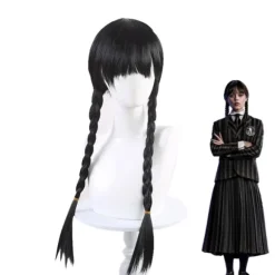 IC Pigeparyk Wednesday Addams Family Thing Peruk Cosplay Party Dekorationer zy