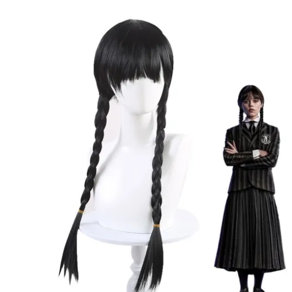 IC Pigeparyk Wednesday Addams Family Thing Peruk Cosplay Party Dekorationer zy