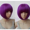IC Sexy Dame Kort Bob Cut Fancy Dress Parykker til Leg Kostume Fuld Paryk Par Lilla