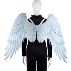 Ikke-vævet stof Festlige Engel Vinger Halloween Overdimensionerede Sort Hvide Vinger Kostume Rekvisitter Sort Og Hvid Black And White Angel Wings