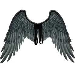 Ikke-vævet stof Festlige Engel Vinger Halloween Overdimensionerede Sort Hvide Vinger Kostume Rekvisitter Sort Og Hvid Black And White Angel Wings