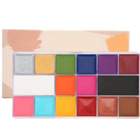 IMAGIC 16 farver ansigts- og kropsmaling oliepalet Halloween Cosplay kostume makeup
