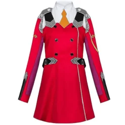 In The Franxx Zero Two Kostume Uniform Kvinder Rød Anime Outfits Sæt L