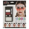Indisk makeup kit for voksne - Flerfarvet - Palette med 3 akvareller - Blyant - Svamp - Profiler