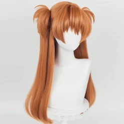 Ingefær Orange Cosplay Paryk - Lang Glat med 2 Hestehaler, Anime Stil, med Hårnåle og Paryknet, CJY