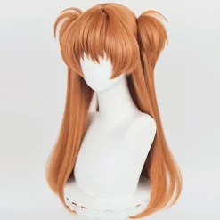 Ingefær Orange Cosplay Paryk - Lang Glat med 2 Hestehaler, Anime Stil, med Hårnåle og Paryknet, CJY