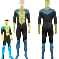 Invincible Mark Grayson Cosplay Kostume Jumpsuit Halloween Bodysuit+Paryk Komplet Sæt Kun Paryk, CJY Only Wig en-US