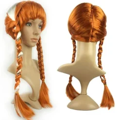 Is og sne cosplay romance paryk langt hår stor fletning