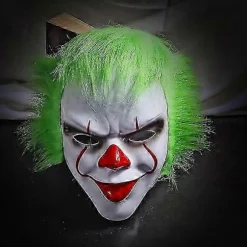 It Pennywise Killer Clown Maske Halloween rekvisitter til voksne mænd og kvinder sjove Halloween Halloween karneval Mardi Gras nemme Halloween kostumer -CHNSZ | Fyndiq