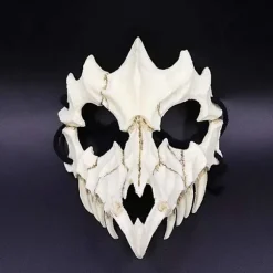 Japansk Halv Maske - Tiger Maske, Yasha Drage Gud Tengu Sort Skildpadde, Resin Kraniet Horror Ninja Maske Kostume Rekvisitter (Drage Gud)