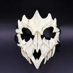 Japansk Halvmaske - Tigermaske, Ye Yaksha Dragegud Tengu Sort Skildpadde, Harpikskranium Gysende Horror Ninja Maske Kostume Rekvisitter (Dragegud)