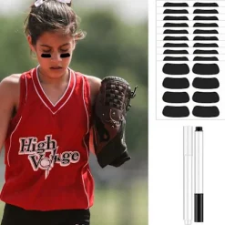Øjenstriber Øjen sorte klistermærker Kompatibel med atleter, Kompatibel med baseball fodbold softball fan på spilledagen Let at påføre orange farve Pink | Fyndiq