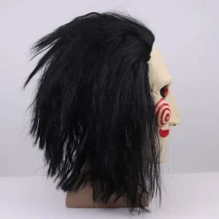 JIGSAW SAVMASK MED SYNTHETISK HÅR - Perfekt til karneval og Halloween