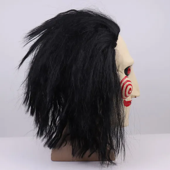 JIGSAW SAVMASK MED SYNTHETISK HÅR - Perfekt til karneval og Halloween