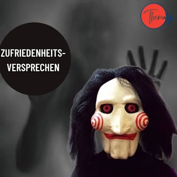 JIGSAW SAVMASK MED SYNTHETISK HÅR - Perfekt til karneval og Halloween
