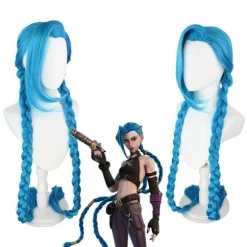 Jinx Cosplay Paryk til Twin Cities Showdown League of Legends Jinx Cosplay Paryk: Den Frække Lolita