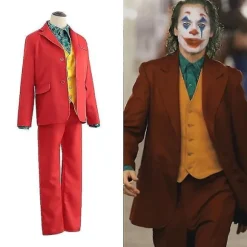 Joker Joaquin Phoenix Arthur Fleck Cosplay Kostume Dragter Halloween Party Uniform Til Voksne Børn Skjorte+frakke++vest+bukser -a kun maske only mask S | Fyndiq