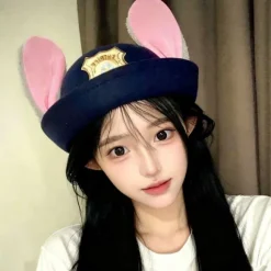 Judy Hopps Officer Hat - Zootopia Kaninører Cosplay Kostume Tilbehør Kid-54cm