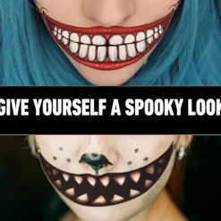 Juefish Halloween Tattoo Sticker Gyser Makeup