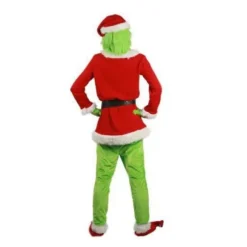 Jul fest cosplay grinchen kostume maske børn/voksne Kun grøn hætte Endast grön huva