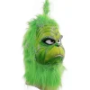 Jul Grinchen Helhoved Latexmaske Julehat Monster Voksenhandsker [] The Grinch Julemaske C