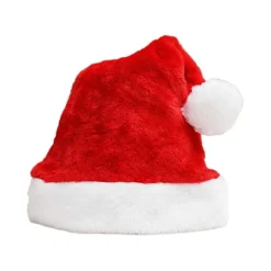 Jule-Fløjl Santa Hat Unisex Behagelig Kreativ Multifarvet Voksen & Børn Julehat Til Jul Ferie Fest Jau