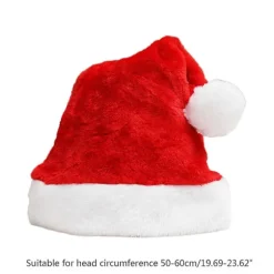 Jule-Fløjl Santa Hat Unisex Behagelig Kreativ Multifarvet Voksen & Børn Julehat Til Jul Ferie Fest Jau
