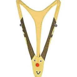 Julegave Reindeer Underwear Mankini Herre G-streng Dragter Med Klokker Pranks Til White Elephant Udvekslingsgaver Valentinsdag (LGL)