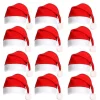 Julehat 12 Pak Plush Julemand Hatte Til Julekostume Julefest Tilbehør Feriefest Favorer Voksen Cosplay Tilbehør {Db}