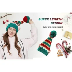 Julehat Elegant Strikket Varmeholdende Sjov Hue Hat
