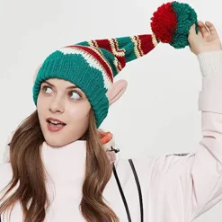 Julehat Elegant Strikket Varmeholdende Sjov Hue Hat