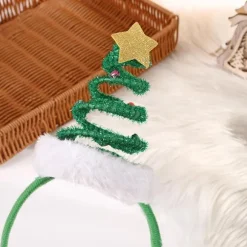 Julehat Hårbøjle Elf Spring Hårtilbehør Julehat Hovedbeklædning Hårbånd Hovedbeklædning til Børn Voksne Elf Kostume Tilbehør
