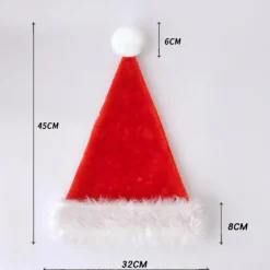 Julehat, Julemandshat, Julehat Kompatibel Med Voksne, Unisex Fløjlskompatibel