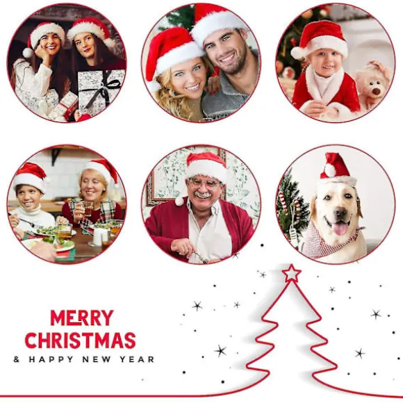 Julehat, Julemandshat, Juleferiehat Til Voksne, Unisex Fløjl Behagelige Julehatte (shikai)-yuhao