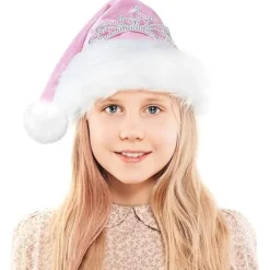Julehat med Krone Prinsesse Julepynt Kostume pink