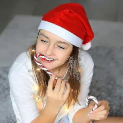 Julehat 12-pak Plysh Nissehuer Til Julekostume Julefesttilbehør Højtid Festartikler Voksen Cosplay Tilbehør