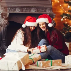 Julehat, Unisex egnet voksen plys julehat (2 stk)