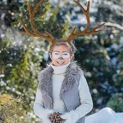 Julehjorte Gevir Hårbøjle Justerbar Rensdyr Gevir Elg Cosplay (D)