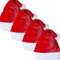 Julehuer Jul Nissehue Unisex Rød Fortykket Fløjl Nissehue-jul Klassisk Hue Julehue Nisse Rensdyr Snemand Hue Nytår Festlig Højtid