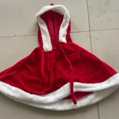 Julekjoler til kvinder Santa kostume med aftagelig hættekappe og bælte julefrokost outfit Red XXL