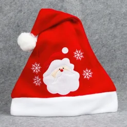 Julemandshue, 3 stk Julehatte i Plys, Voksen Traditionel, ZQKLA
