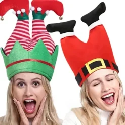 Julemandshuer og Elfbukser-Huer til Julefester og Kostumefester style1