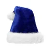 Juleplyshat Ekstra Tyk Stor Kugle Julemandshat Gammel Mands Hat (Blå)
