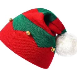 Jule-Strikket Beanies Hat - Elf Strikket Hat Julemanden Strikket Beanie Hat