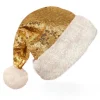 Juleudsalg Pludselig Julemandshue, Sjove Julehatte til Børn & Voksne Julehat, Sekvenstil Juleferiehat, Unisex Fløjl Klassisk Sa